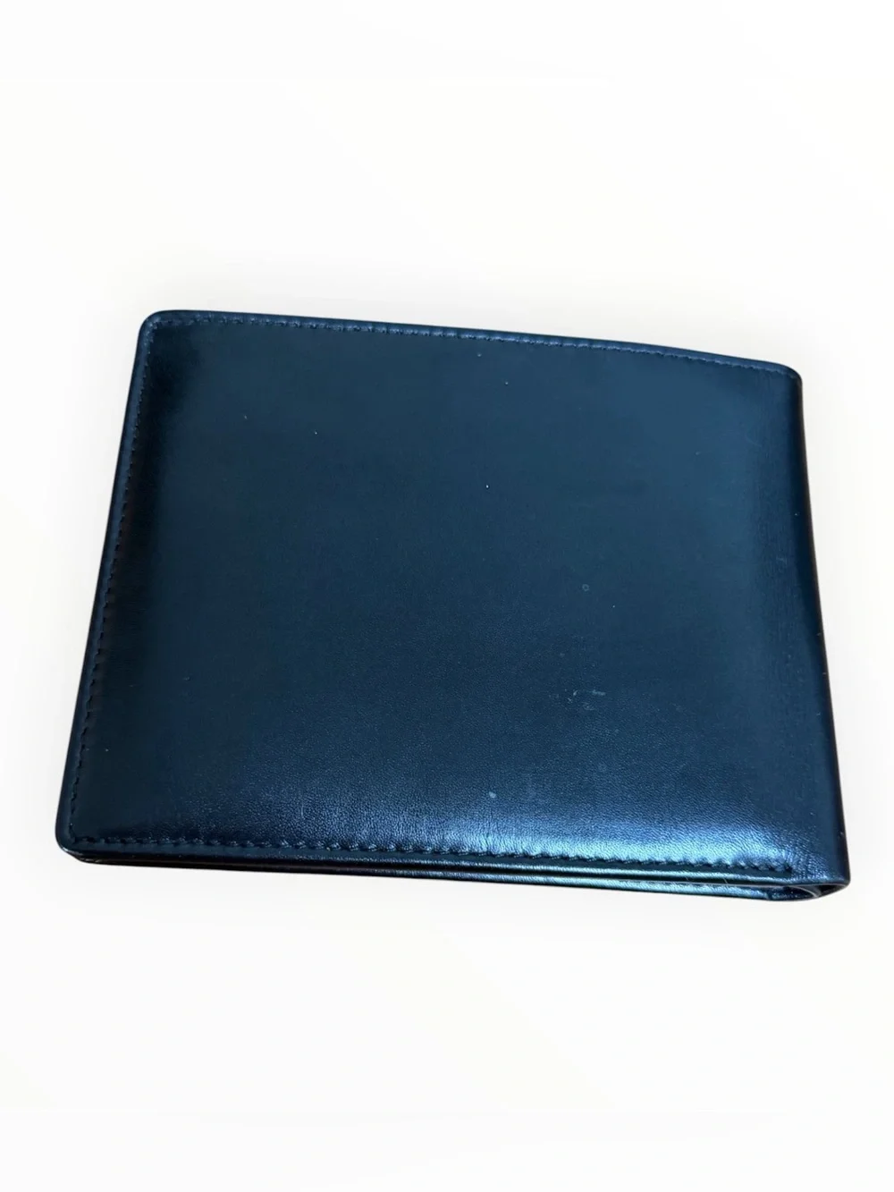 Polo Ralph Lauren bi-fold leather wallet in black featuring a debossed logo